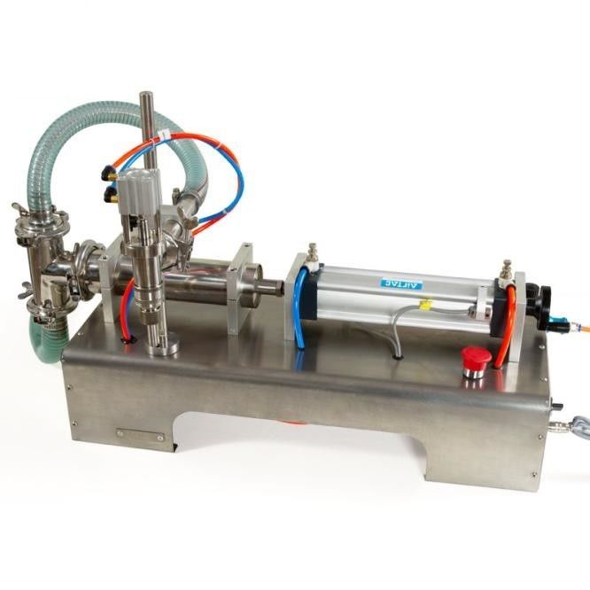 Máquina de enchimento de líquido de cabeça única pneumática semiautomática Máquina de enchimento de pistão