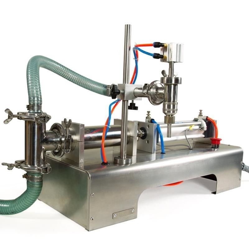 Máquina de enchimento de líquido de cabeça única pneumática semiautomática Máquina de enchimento de pistão