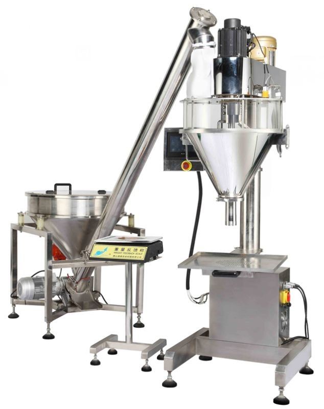 Máquina de enchimento de auger de aço inoxidável 304 de alta precisão para pó de leite de café de especiarias