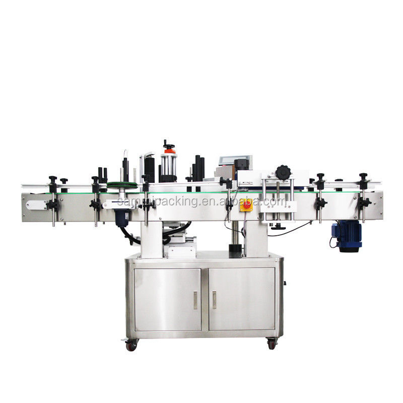 Máquina de aplicação de rótulos de garrafas de plástico para garrafas de metal