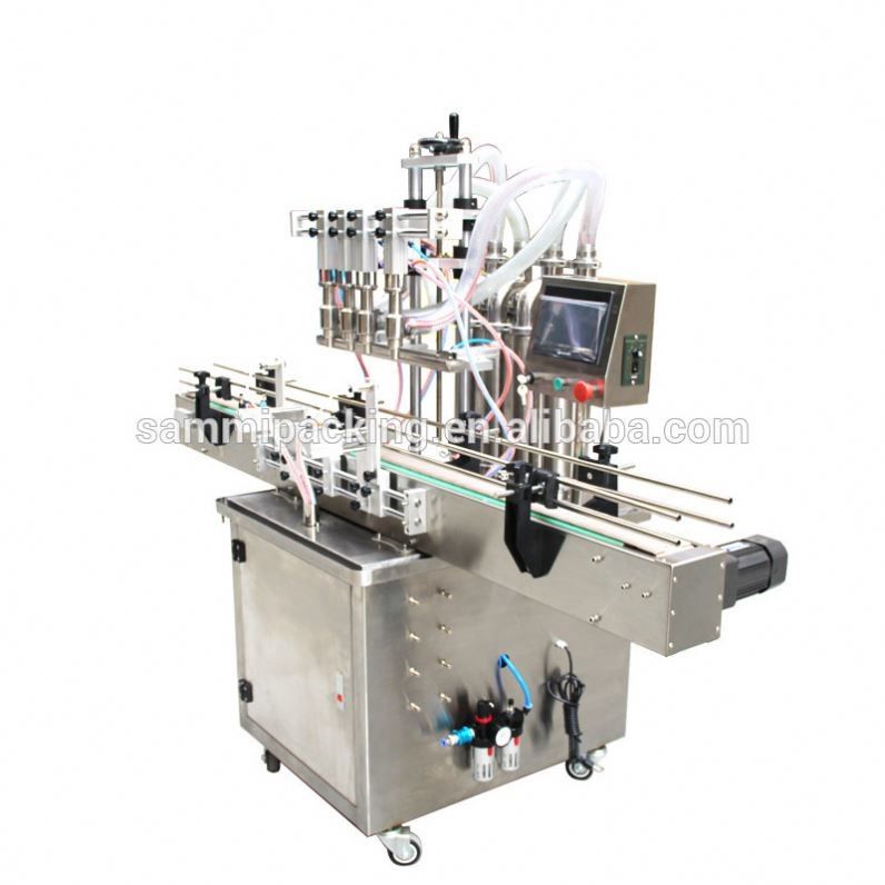 Novo design semi-automático óleo / suco / água / mel líquido vidro pode plástico garrafa de enchimento embalagem máquina