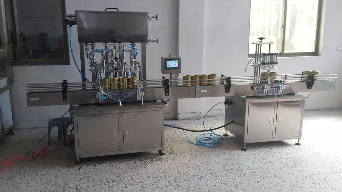 Automático 4/6 cabeça lubrificante garrafa de enchimento de óleo motor óleo de motor líquido plástico garrafa de vidro de enchimento e tampa máquina