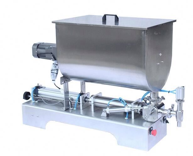 Máquina de preenchimento de pasta líquida com misturador tipo U