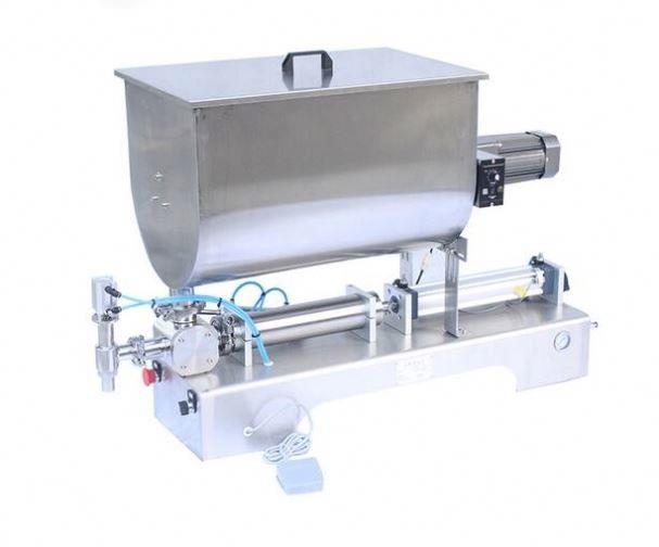 Máquina de preenchimento de pasta líquida com misturador tipo U