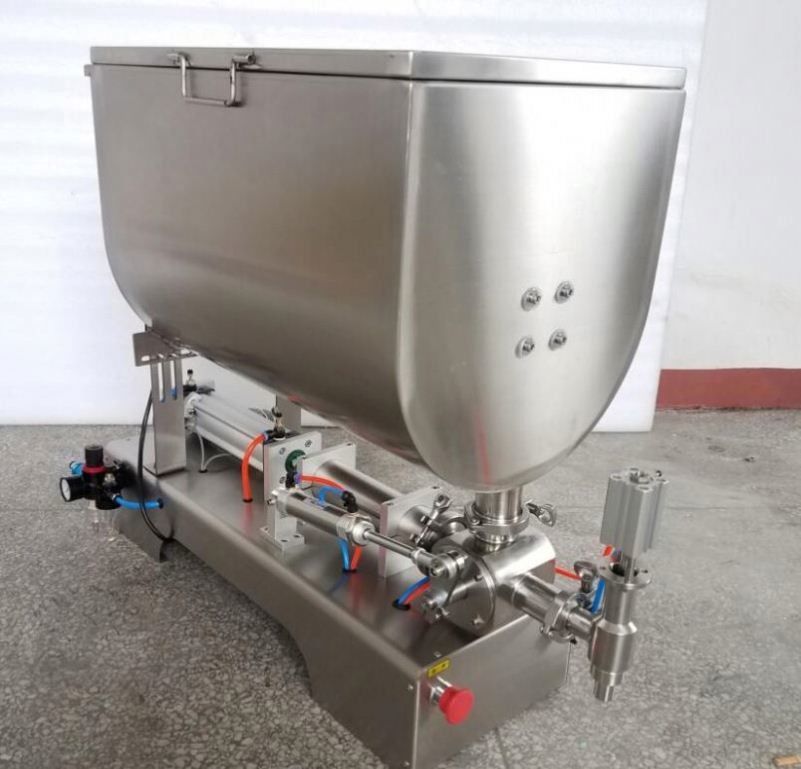 Máquina de preenchimento de pasta líquida com misturador tipo U