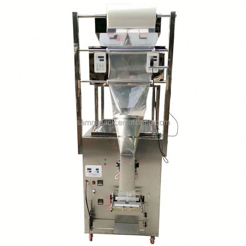 Máquina automática de preenchimento de farinha e detergente em pó de 500-1000 g de cabeças duplas Pesagem e embalagem em sacos para alimentos