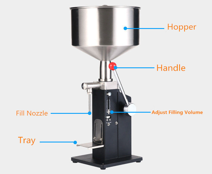 A-03 Máquina de enchimento de pequenas doses de pasta manual semi-automática para creme e shampoo e cosméticos