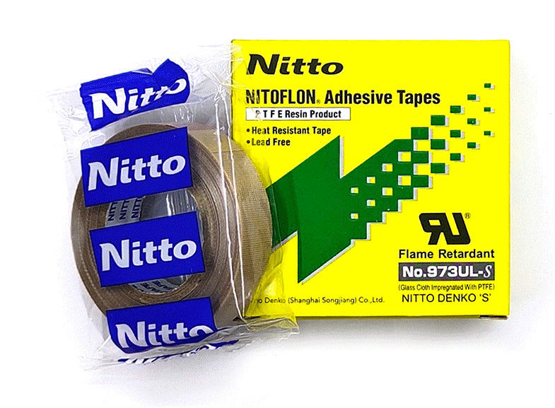 Tela original Nitto Denko PTFE Tela resistente ao calor Tela para isolamento elétrico Tela adesiva PTFE 973UL-S