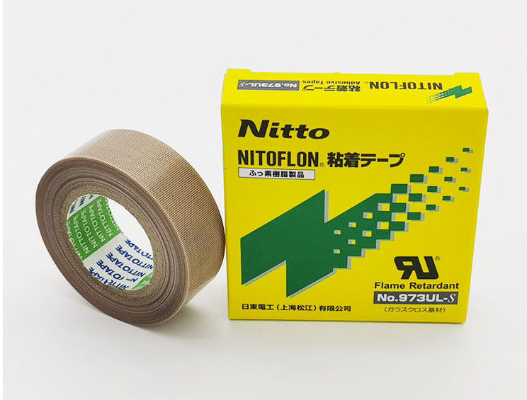 Tela original Nitto Denko PTFE Tela resistente ao calor Tela para isolamento elétrico Tela adesiva PTFE 973UL-S