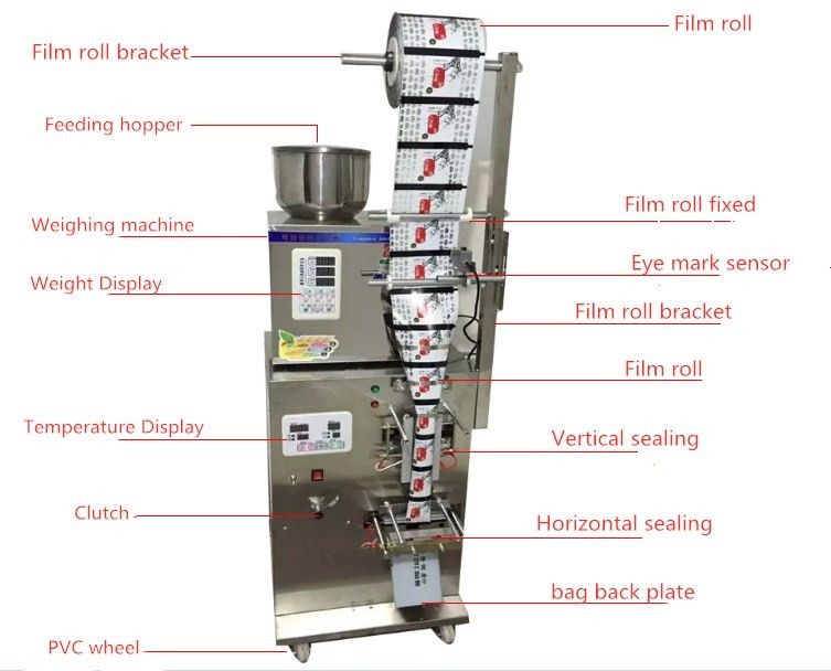 2-200g Máquina de Embalagem Automática Pequena Sacola de Chá Filtro Papel de Chá em Pó Saquete Bolsa de Embalagem