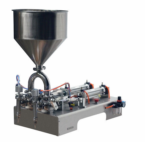 220V Máquina de preenchimento de creme semi-automática de cabeças duplas para molho de ketchup de pasta cosmética