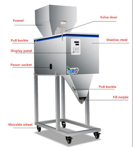 Máquina de embalagem de chá de 50-3000g, máquina de enchimento de grãos, granulado, medicina, máquina automática de pesagem de sal,