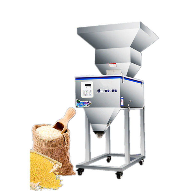 Máquina de enchimento semiautomática para pesagem de grânulos/pólvora/arroz/café/especias com grande funil