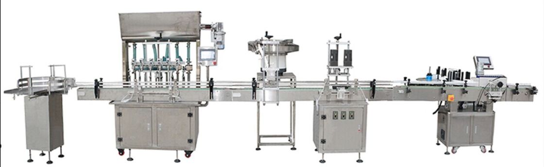 Linha de produção automática de enchimento líquido de pasta de creme com máquina de tampa