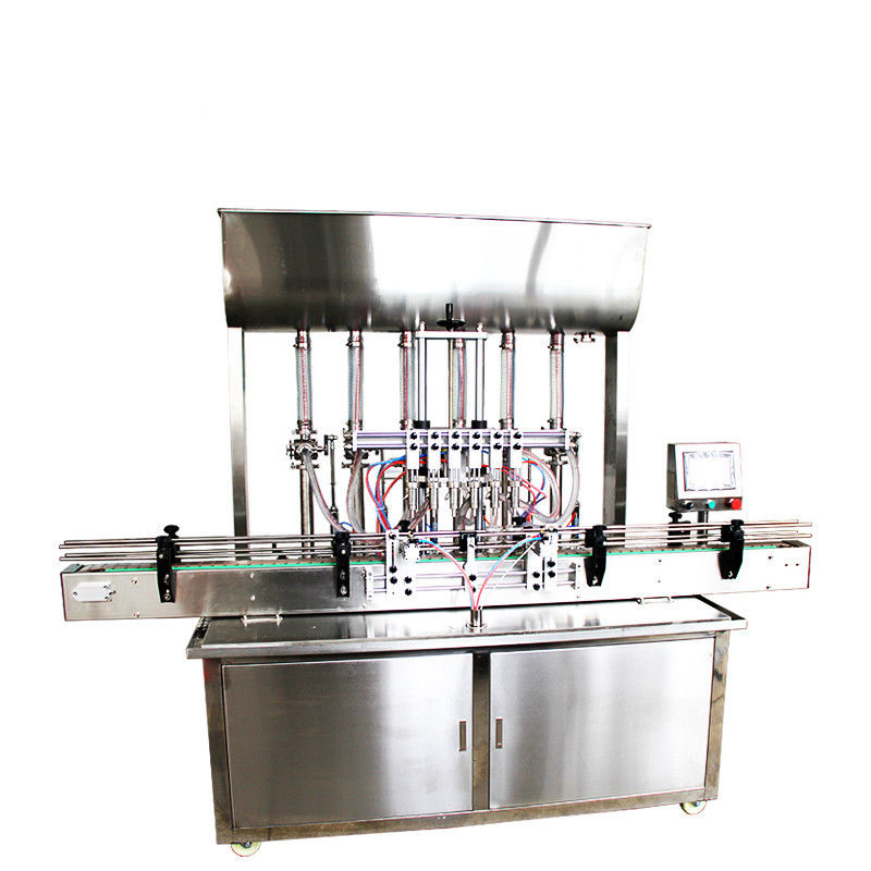 6 Cabeça Máquina automática de enchimento e tampa Creme cosmético Loção corporal pasta de enchimento de tampa e rotulagem