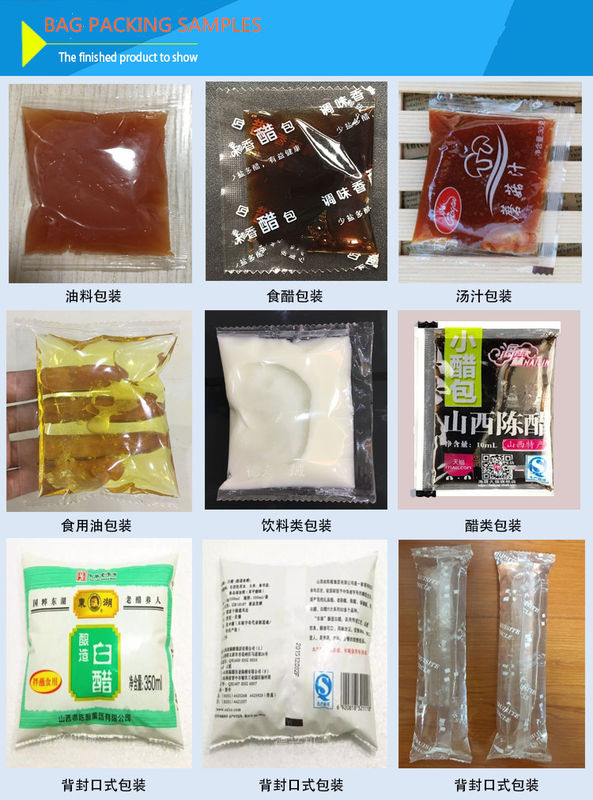 Pequeno Saco Automático de Doypack Stand Up Pouch Embalagem Sabão Detergente Óleo Suco Ketchup Molho de pasta Enchimento de líquido Embalagem