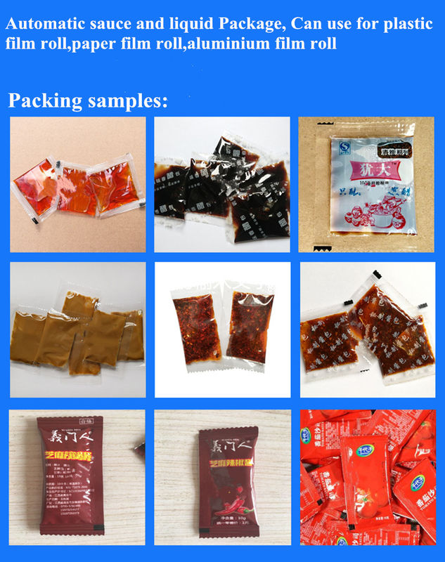 Pequeno Saco Automático de Doypack Stand Up Pouch Embalagem Sabão Detergente Óleo Suco Ketchup Molho de pasta Enchimento de líquido Embalagem