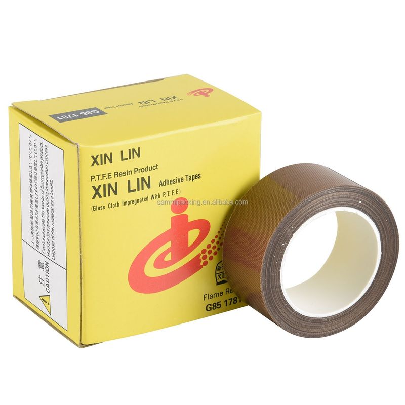 Faixa de fibra de vidro revestida com PTFE marrom para solda e vedação Largura do cinto 13/15/19/25/30/50MM