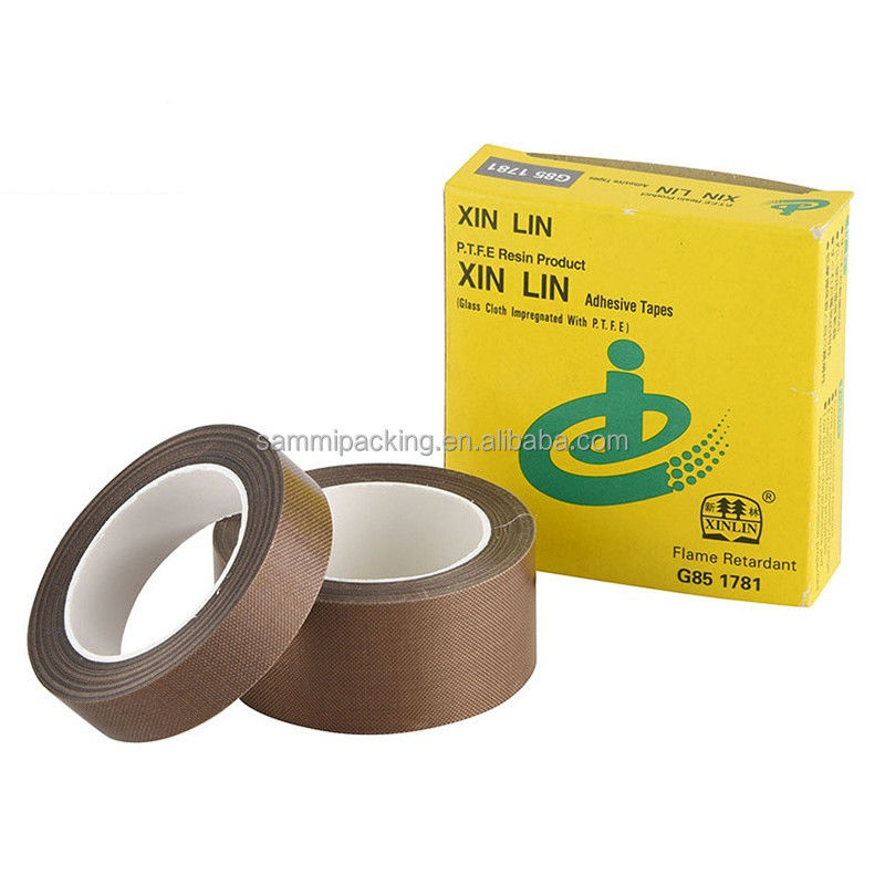 Faixa de fibra de vidro revestida com PTFE marrom para solda e vedação Largura do cinto 13/15/19/25/30/50MM