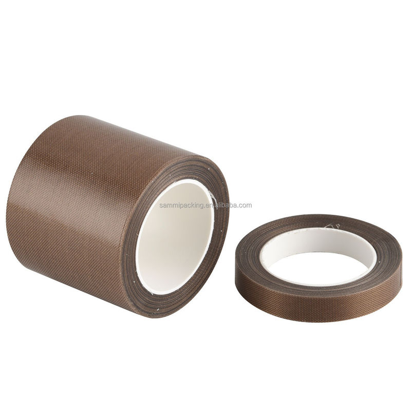 Faixa de fibra de vidro revestida com PTFE marrom para solda e vedação Largura do cinto 13/15/19/25/30/50MM