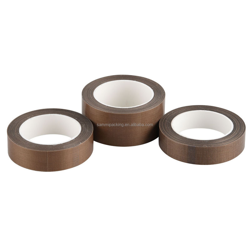 Faixa de fibra de vidro revestida com PTFE marrom para solda e vedação Largura do cinto 13/15/19/25/30/50MM