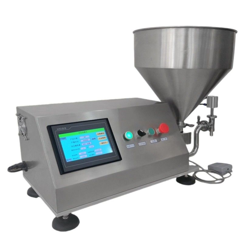Máquina de preenchimento de creme de óleo espesso de pistão semiautomática rotativa servo-lóbulo rotor engrenagem de bomba Dispensador para líquidos espessos