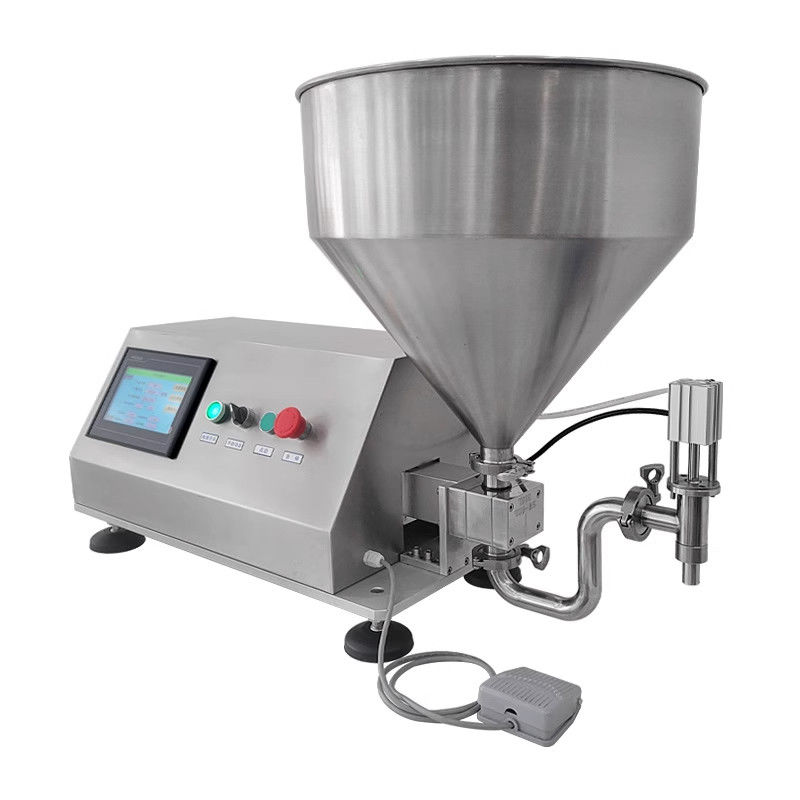 Máquina de preenchimento de creme de óleo espesso de pistão semiautomática rotativa servo-lóbulo rotor engrenagem de bomba Dispensador para líquidos espessos