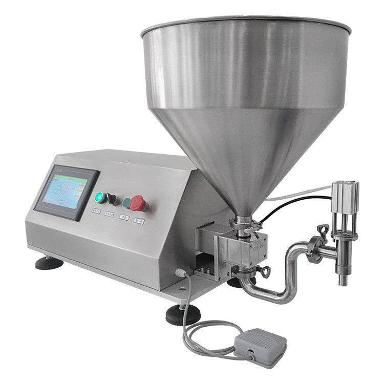 Máquina de preenchimento de creme de óleo espesso de pistão semiautomática rotativa servo-lóbulo rotor engrenagem de bomba Dispensador para líquidos espessos