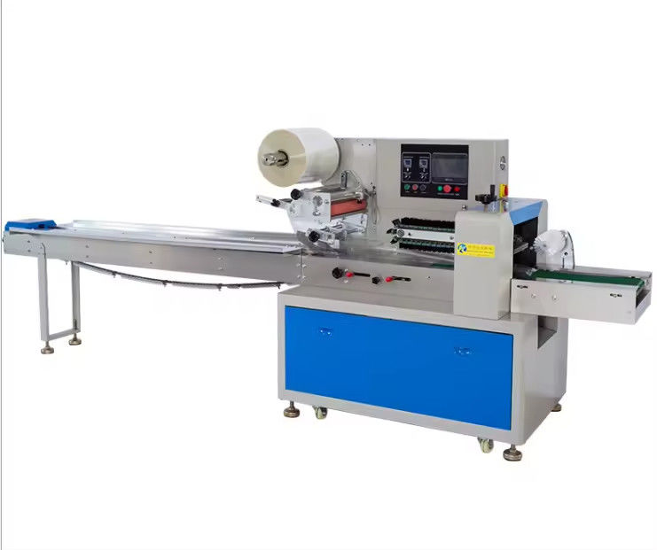 Máquina de embalagem automática de embalagem de fluxo horizontal para bolsas de almofadas de doces de padaria