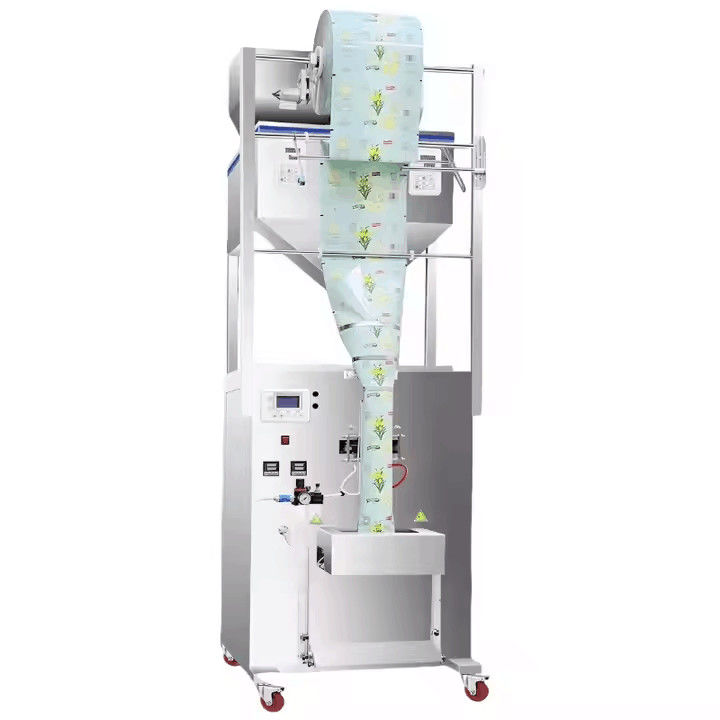 Máquina de embalagem de enchimento semiautomática de duas cabeças de grande peso para grãos de soja sementes de fertilizante em pó saquete