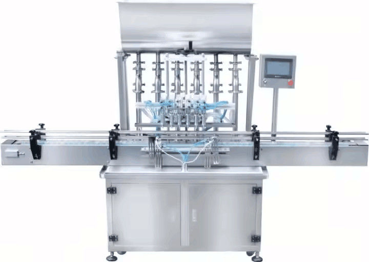 Máquina de enchimento de líquido de 4 bocalhas em linha Automático de transbordamento Filler de garrafa líquida para suco de bebida