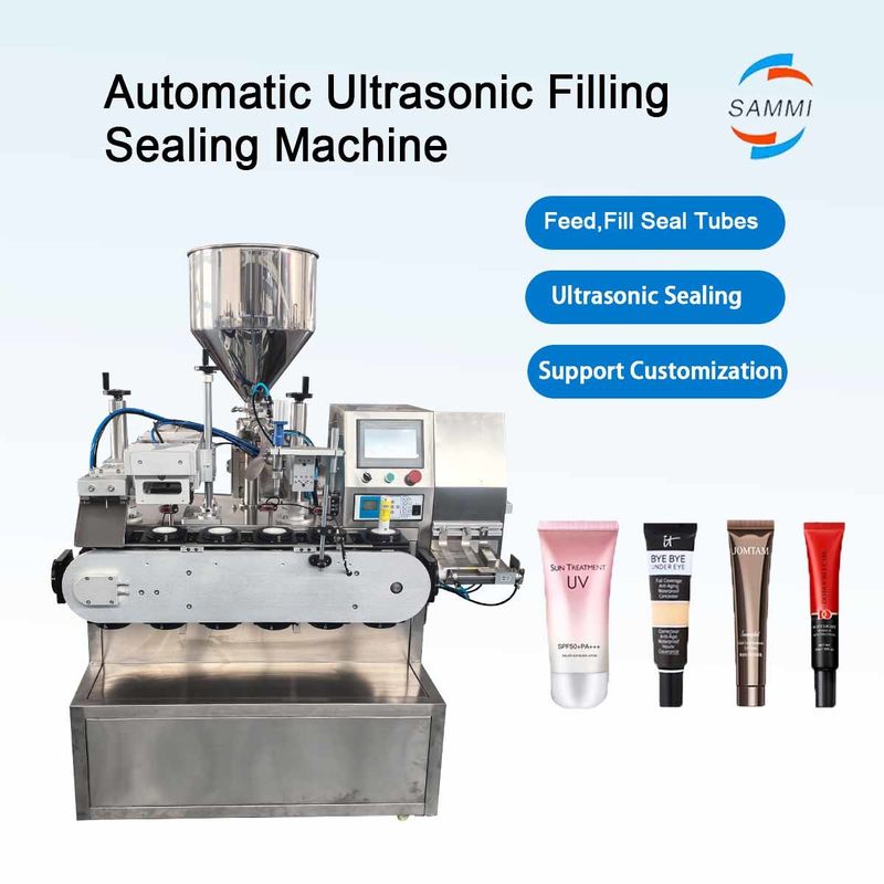 Máquina automática de preenchimento e vedação de tubos de creme cosmético