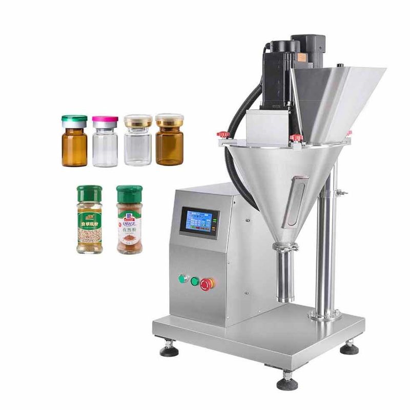 Máquina semi-automática de enchimento de pó seco Saco de garrafa Leite Cosmético Química em pó Pesagem dosagem Auger Máquina de enchimento de pó