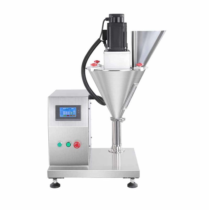 Máquina semi-automática de enchimento de pó seco Saco de garrafa Leite Cosmético Química em pó Pesagem dosagem Auger Máquina de enchimento de pó
