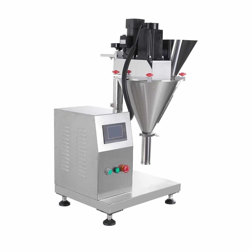 Máquina semi-automática de enchimento de pó seco Saco de garrafa Leite Cosmético Química em pó Pesagem dosagem Auger Máquina de enchimento de pó