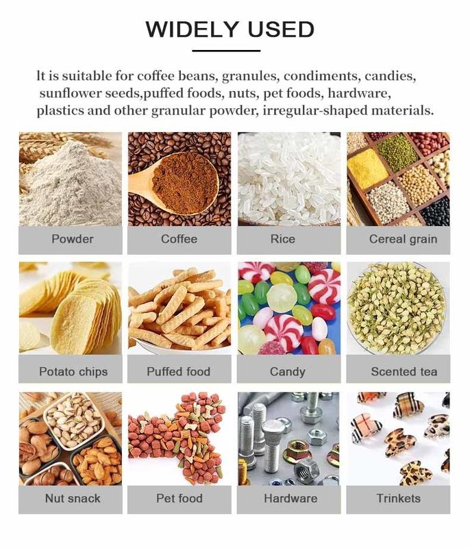 Máquina de Embalagem e Pesagem Multifuncional de Açúcar de Dupla Cabeça para Grãos de Café 500g 1000g 450*470*1750MM Mercadoria