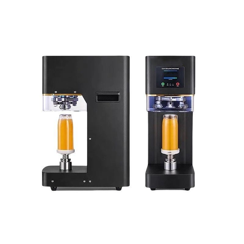 Máquina de vedação de latas de chá de bolhas - Seamer automático de latas de PET / soda para lojas de chá de leite, embalagens de suco e café