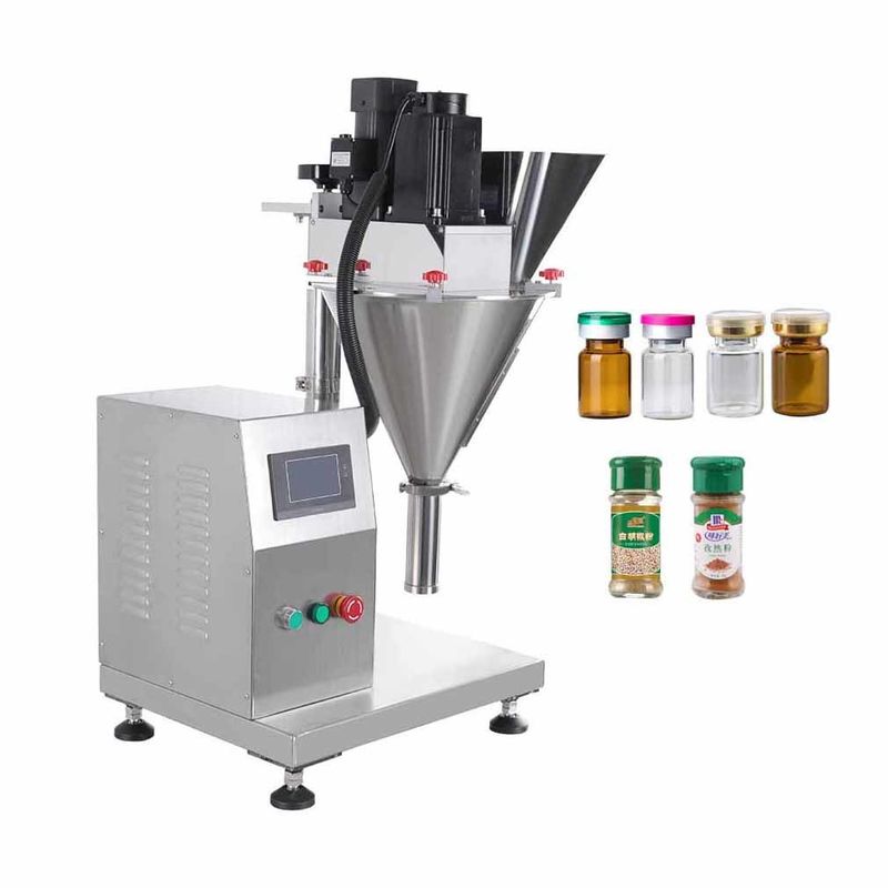 Máquina de Enchimento de Pó de Bancada Conveniente Comercial Pequena Mesa Especiarias Farinha Leite em Pó Auger Screw Filler