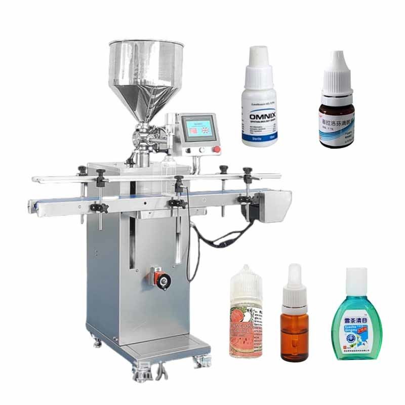 Máquina de enchimento de pasta vertical automática de alta qualidade Creme molho quente Ketchup máquina de enchimento com transportador e ecrã táctil