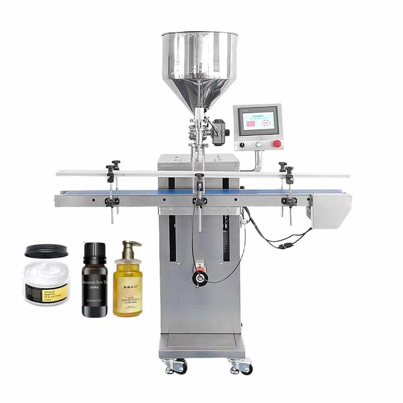 Máquina de enchimento de pasta vertical automática de alta qualidade Creme molho quente Ketchup máquina de enchimento com transportador e ecrã táctil