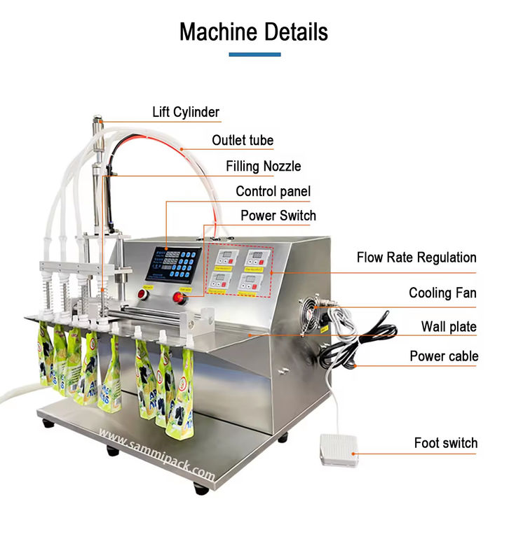 Máquina de Embalagem para Sachês com Bico de Mel de Alta Velocidade para Enchimento e Tampa SM-3500L