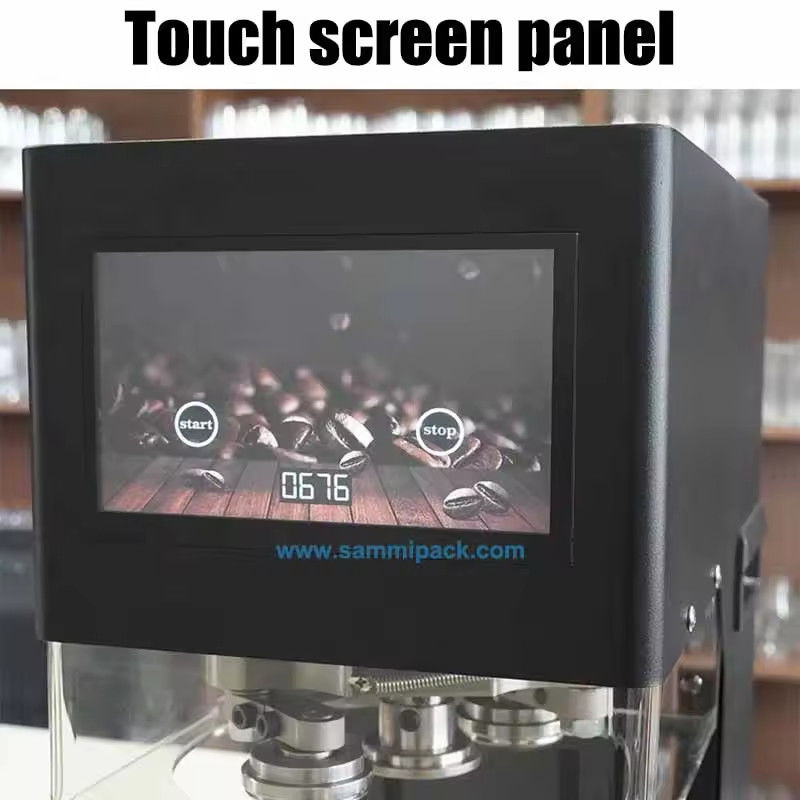 Máquina seladora de latas inteligente com tela sensível ao toque, metal, plástico, refrigerante, atum, bebida, seladora de latas de estanho