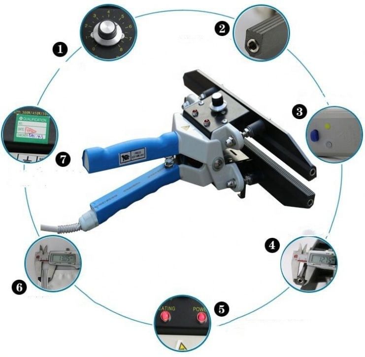 Máquina de vedação de sacos de plástico de pinça de mão