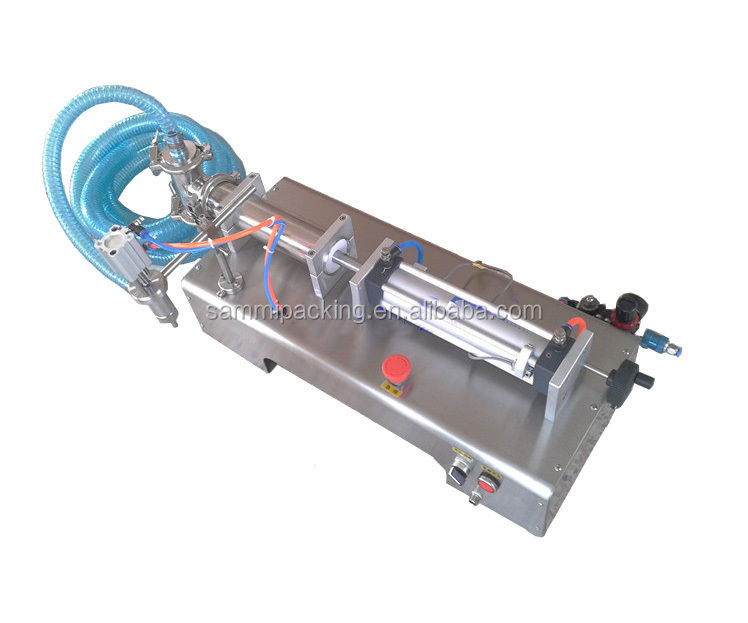 Máquina de Enchimento Horizontal Auto-sucção de 100-1000ml, Enchedora Manual de Pistão de Mesa