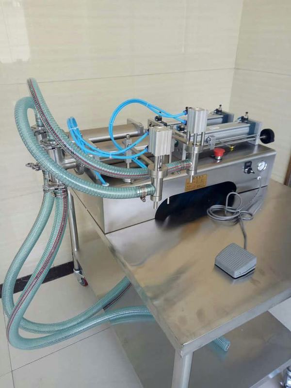 Máquina de Enchimento Pneumática com Bicos Duplos para Enchimento de Shampoo, Óleo, Químicos G1WY-2Y-500