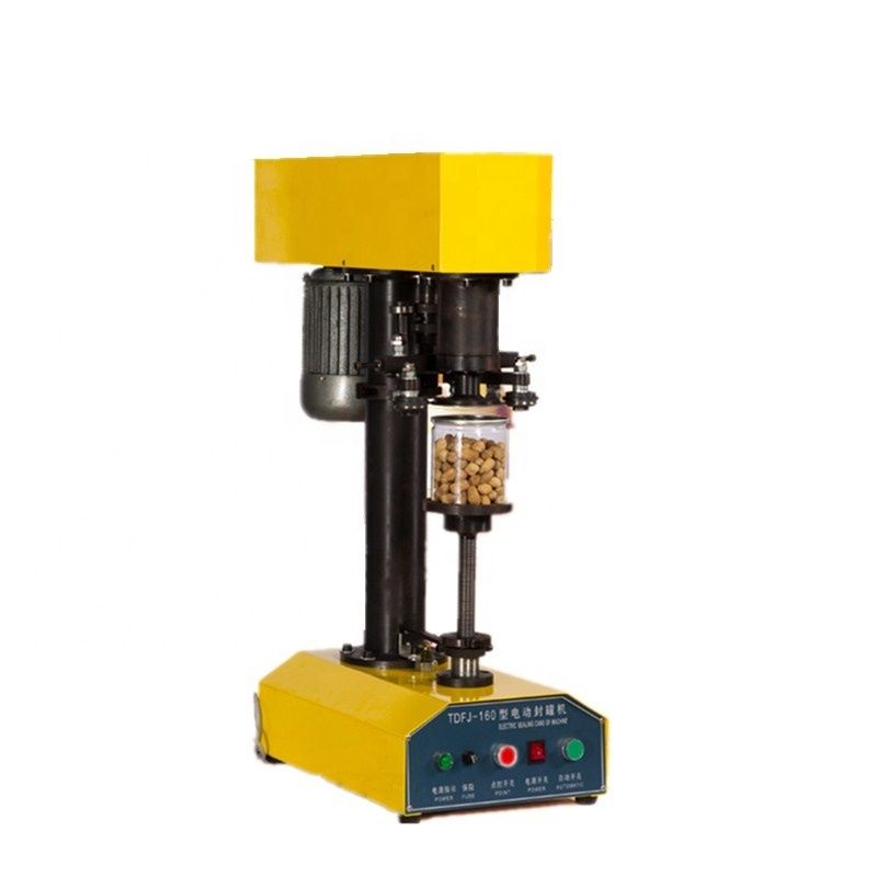 Máquina de Selagem de Latas de Alimentos TDFJ-160 para Venda Quente, Potes de Plástico, Recipientes, Tampas de Latas de Alumínio, Latas de Cerveja