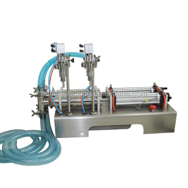 Máquina de Enchimento de Leite Pneumática de Pistão de Duas Cabeças de Alta Qualidade, Detergente Líquido, Shampoo, Enchedora de Gel de Banho (500-5000ml)