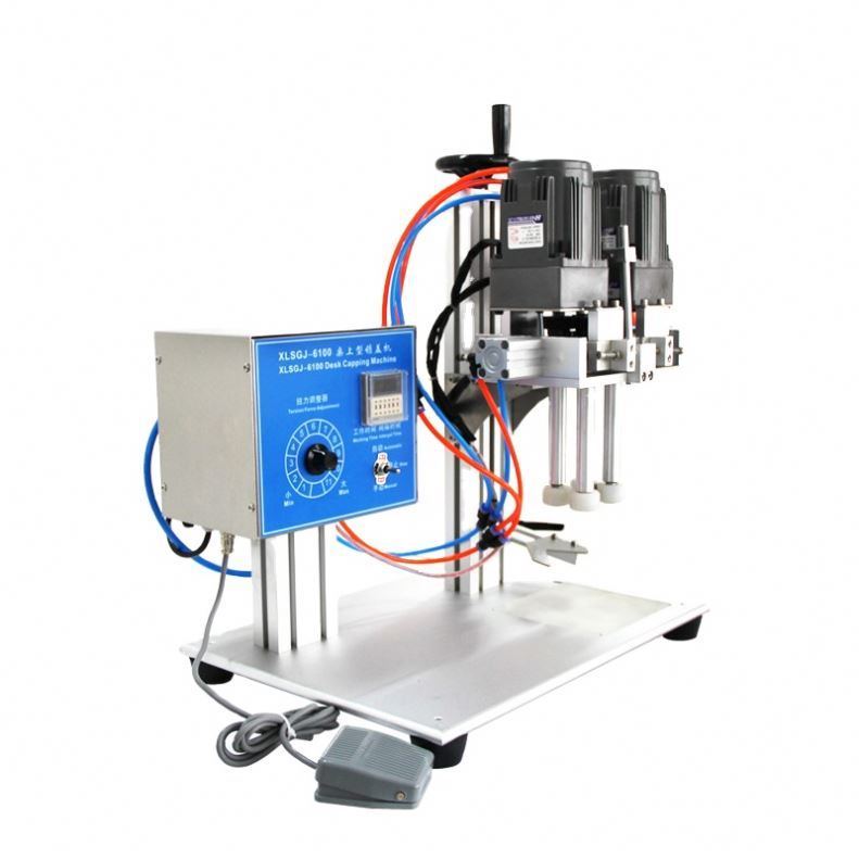 Máquina de fecho de tampas de pulverização, máquina de fecho de garrafas semiautomática para shampoo, géis de chuveiro