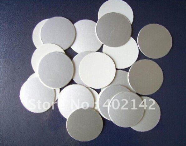 Forro de selagem por indução de alumínio para vidro, PET 70mm, filme plástico de papel de cera de folha de alumínio