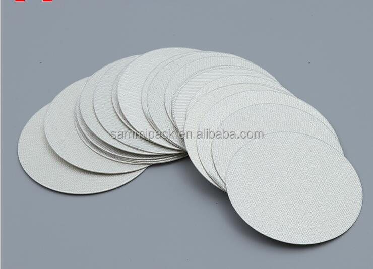 Forro de selagem por indução de alumínio para vidro, PET 70mm, filme plástico de papel de cera de folha de alumínio